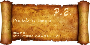 Puskás Emese névjegykártya