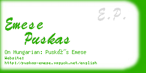 emese puskas business card